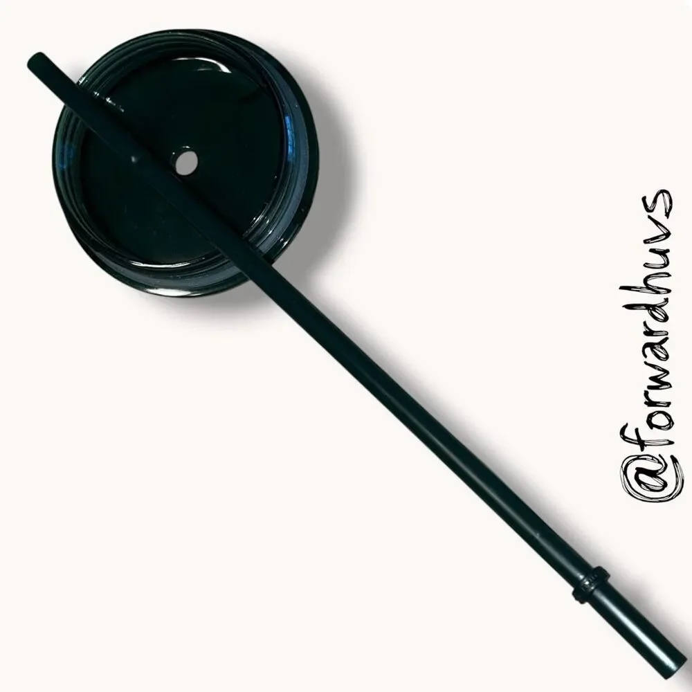 Starbucks 2020 Dark Green Black Gradient Tumbler Damaged Straw 24 oz